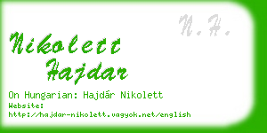 nikolett hajdar business card